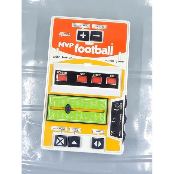Galoob MVP Football Hand-Held Electric Game 1978 W/Box Not Working For Parts - Picture 1 of 12